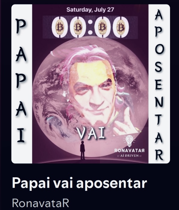 Arte do single Papai vai aposentar, de Ronavatar